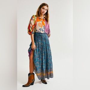 Free People What You Want Maxi Dress, Size S, Multi Color